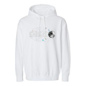 Black And White Disco Ball Club Retro Garment-Dyed Fleece Hoodie