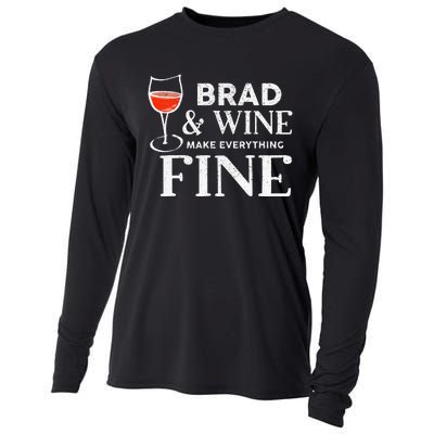 BRAD And Wine Make Everything Fine Name BRADS Cooling Performance Long Sleeve Crew