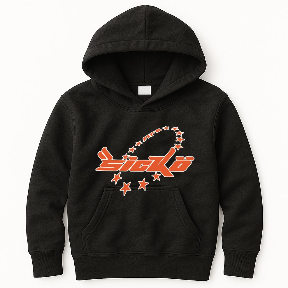 Bornfrompain Afb X Sicko Stars Kids Hoodie