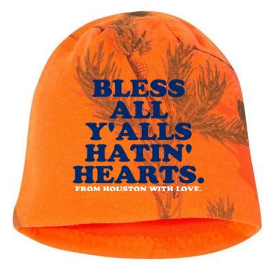 Bless All YAlls Hatin Hearts Classic Hate Us Houston Kati - Camo Knit Beanie