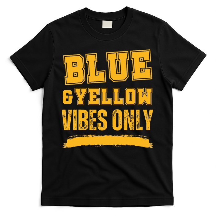 Blue And Yellow Game Day High School Football T-Shirt