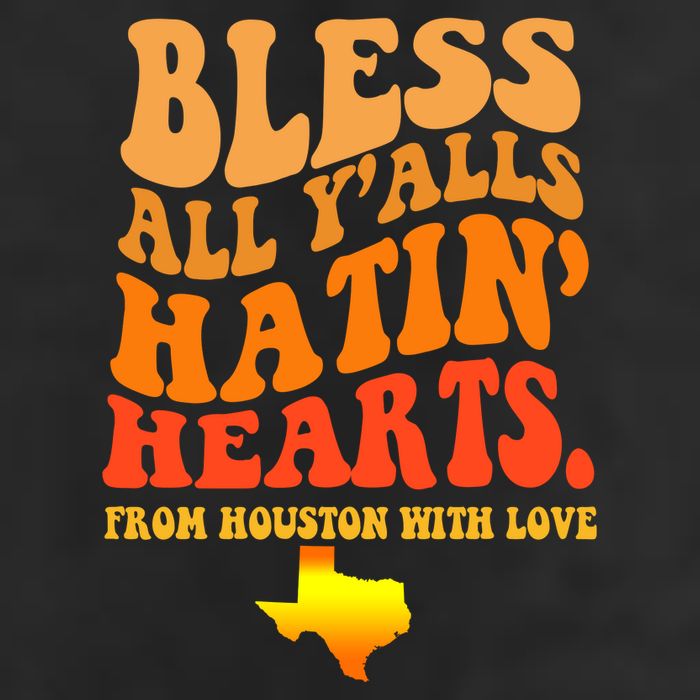 Bless All Yalls Hatin Hearts From Houston With Love Funny Golf Towel