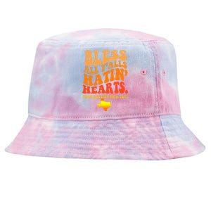 Bless All Yalls Hatin Hearts From Houston With Love Funny Tie-Dyed Bucket Hat