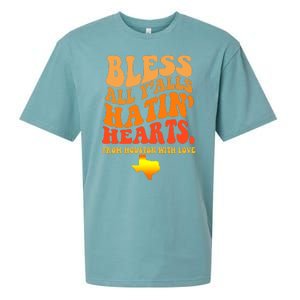 Bless All Yalls Hatin Hearts From Houston With Love Funny Sueded Cloud Jersey T-Shirt