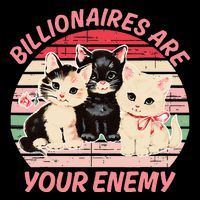 Billionaires Are Your Enemy Cat Vintage Toddler T-Shirt