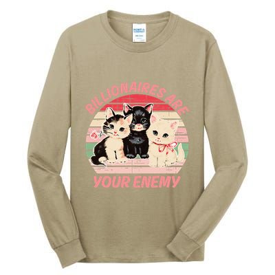 Billionaires Are Your Enemy Cat Vintage Tall Long Sleeve T-Shirt
