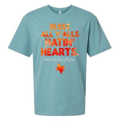 Bless All Y'alls Hatin' Hearts Houston With Love Sueded Cloud Jersey T-Shirt