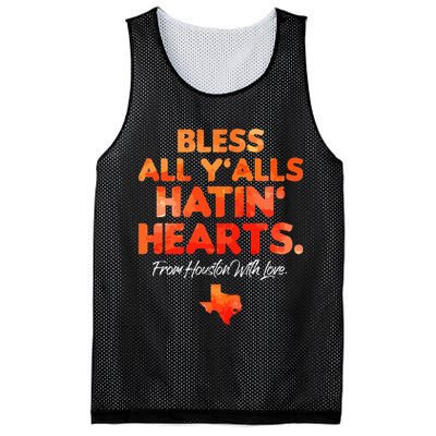 Bless All Y'alls Hatin' Hearts Houston With Love baseball Mesh Reversible Basketball Jersey Tank