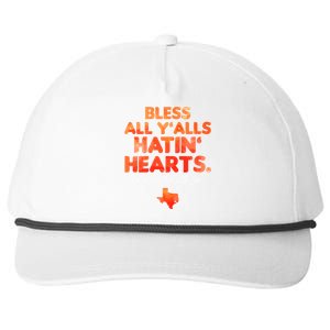 Bless All Y'alls Hatin' Hearts Houston With Love Snapback Five-Panel Rope Hat