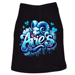 Blue Aries Zodiac Star Sign Doggie Tank