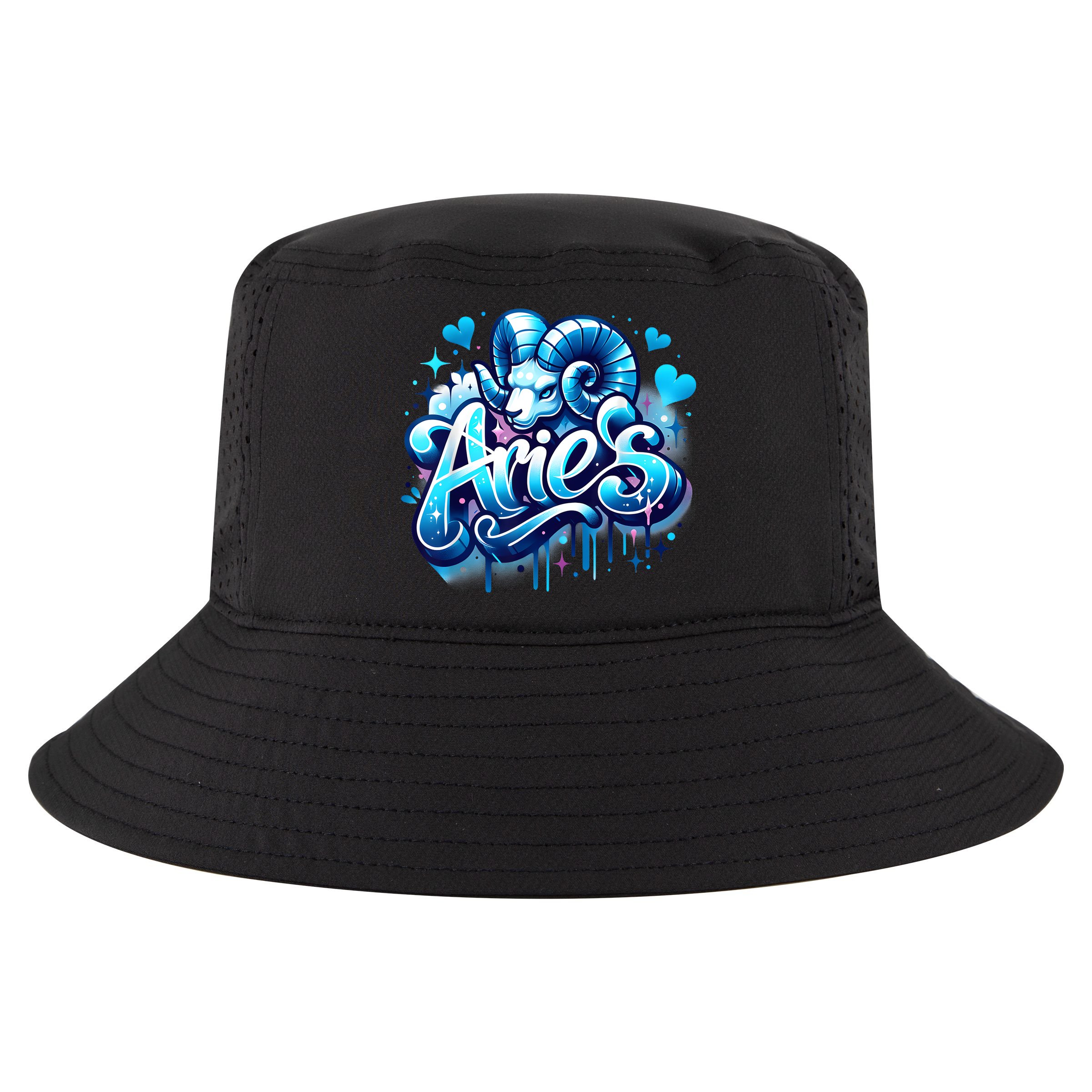 Blue Aries Zodiac Star Sign Cool Comfort Performance Bucket Hat