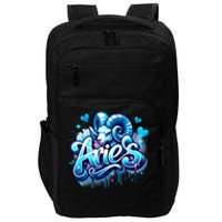 Blue Aries Zodiac Star Sign Impact Tech Backpack