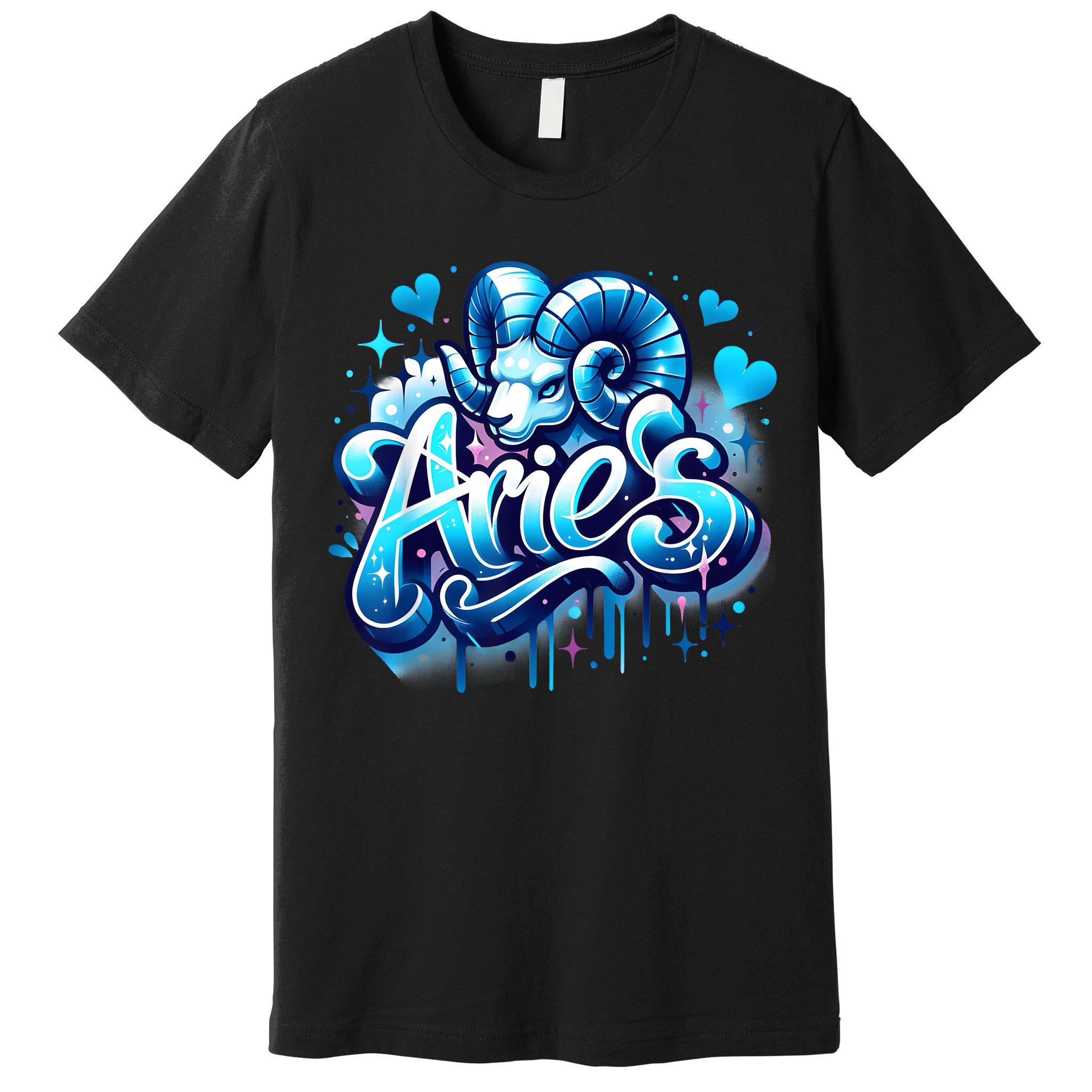 Blue Aries Zodiac Star Sign Premium T-Shirt