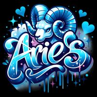 Blue Aries Zodiac Star Sign Womens T-Shirt