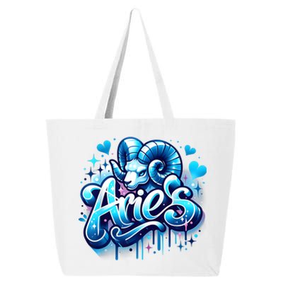 Blue Aries Zodiac Star Sign 25L Jumbo Tote