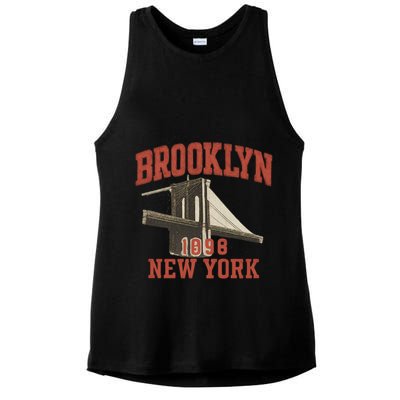 Brooklyn Bridge 1996 New York Ladies PosiCharge Tri-Blend Wicking Tank