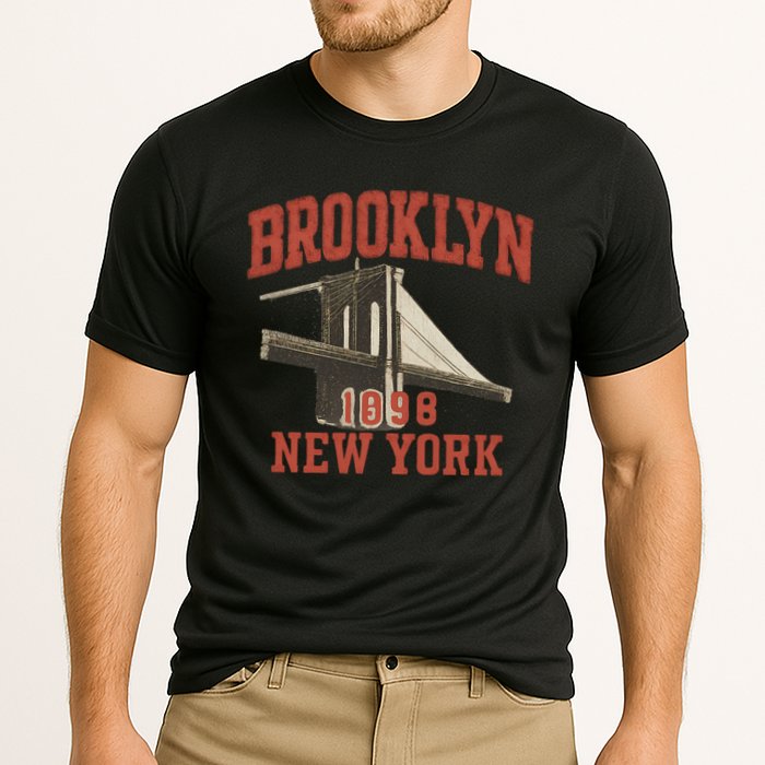 Brooklyn Bridge 1996 New York Cooling Performance Crew T-Shirt