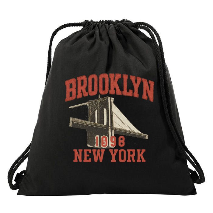 Brooklyn Bridge 1996 New York Drawstring Bag