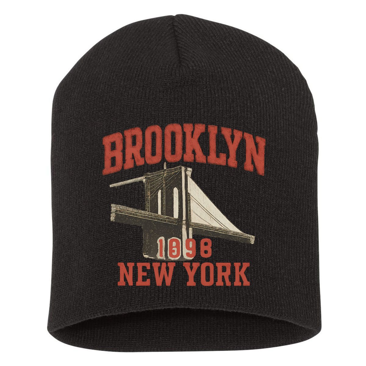 Brooklyn Bridge 1996 New York Short Acrylic Beanie