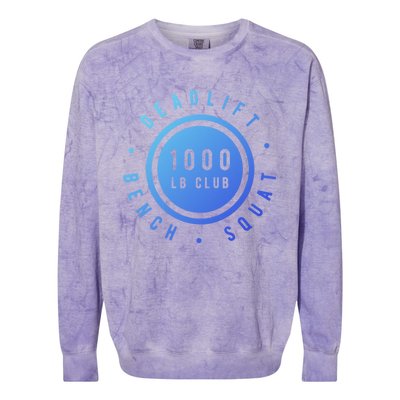 Body Builder 1000lb Club Strong Classic Gift Cool Gift Colorblast Crewneck Sweatshirt