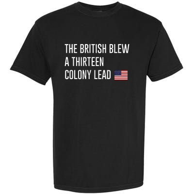 British Blew 13 Colony Lead American Patriot Baseball Garment-Dyed Heavyweight T-Shirt