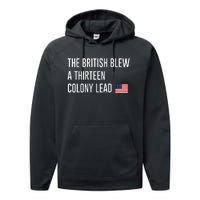 British Blew 13 Colony Lead American Patriot Baseball Performance Fleece Hoodie