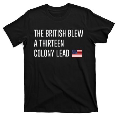 British Blew 13 Colony Lead American Patriot Baseball T-Shirt