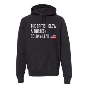 British Blew 13 Colony Lead American Patriot Baseball Premium Hoodie