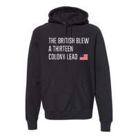 British Blew 13 Colony Lead American Patriot Baseball Premium Hoodie