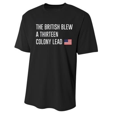 British Blew 13 Colony Lead American Patriot Baseball Performance Sprint T-Shirt