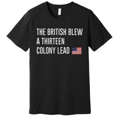 British Blew 13 Colony Lead American Patriot Baseball Premium T-Shirt