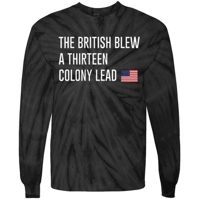 British Blew 13 Colony Lead American Patriot Baseball Tie-Dye Long Sleeve Shirt