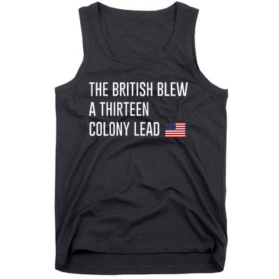 British Blew 13 Colony Lead American Patriot Baseball Tank Top