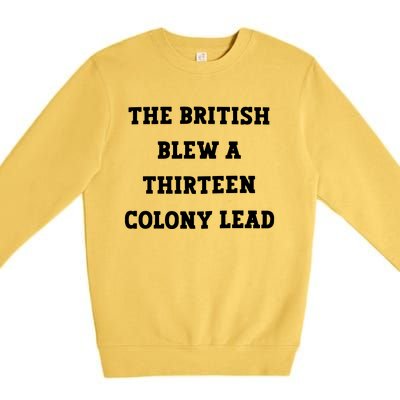 British Blew 13 Colony Lead American Patriot Baseball Premium Crewneck Sweatshirt