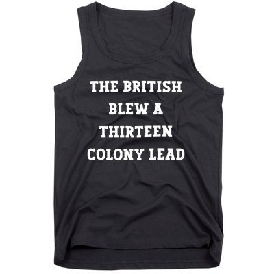 British Blew 13 Colony Lead American Patriot Baseball Tank Top