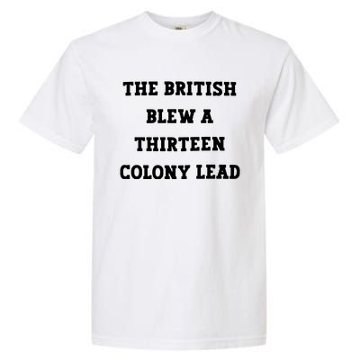 British Blew 13 Colony Lead American Patriot Baseball Garment-Dyed Heavyweight T-Shirt