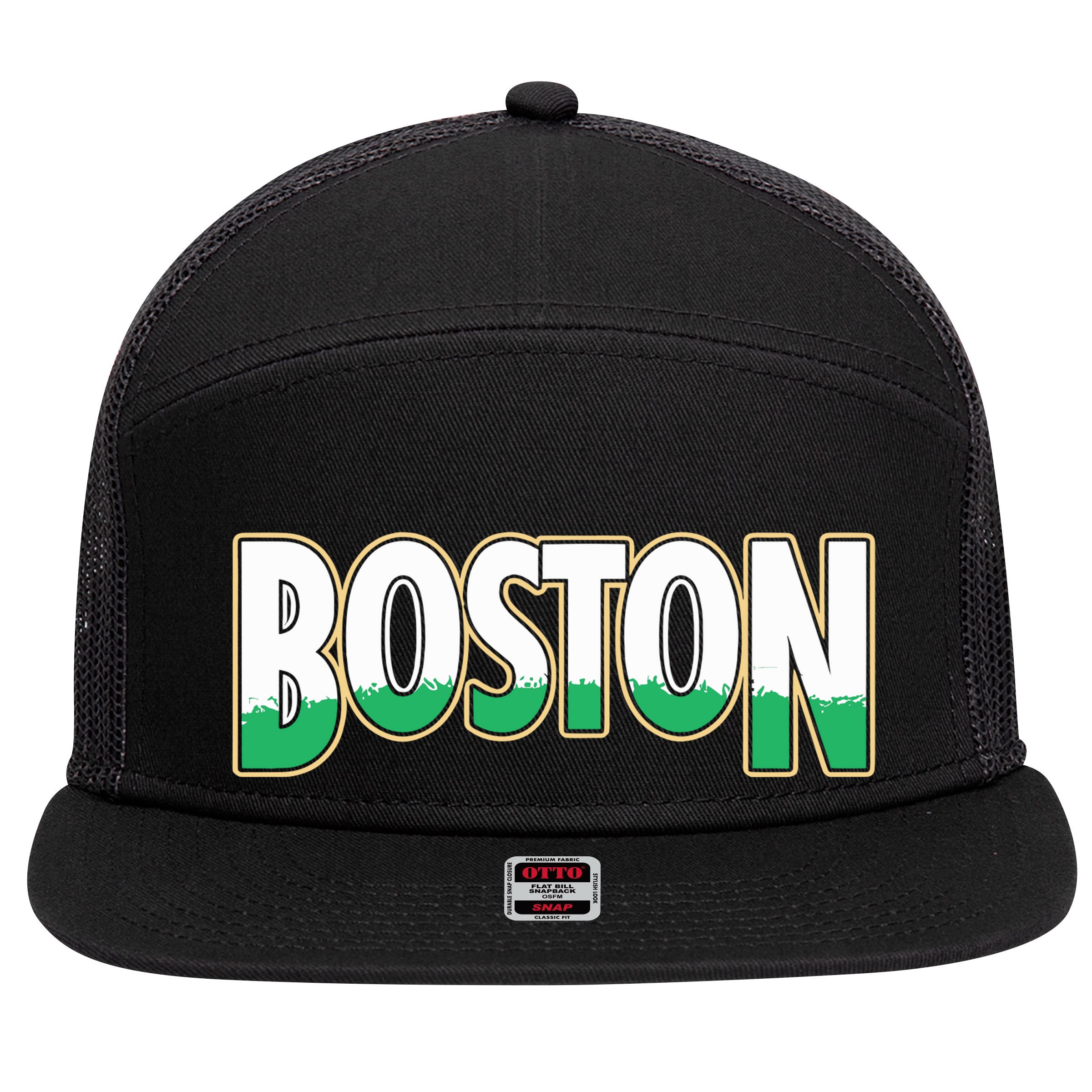 Boston Banners 18 7 Panel Mesh Trucker Snapback Hat
