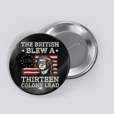 British Blew 13 Colony Lead 4th Of July Button