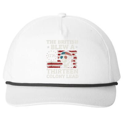 British Blew 13 Colony Lead 4th Of July Snapback Five-Panel Rope Hat