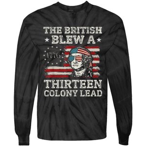 British Blew 13 Colony Lead 4th Of July Tie-Dye Long Sleeve Shirt