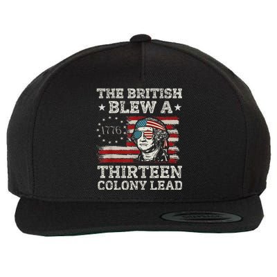 British Blew 13 Colony Lead 4th Of July Wool Snapback Cap