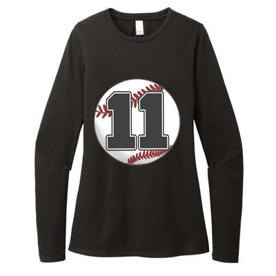 Birthday Boy 11 Baseball 11th Birthday Baseball Player Womens CVC Long Sleeve Shirt