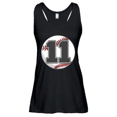 Birthday Boy 11 Baseball 11th Birthday Baseball Player Ladies Essential Flowy Tank