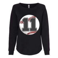 Birthday Boy 11 Baseball 11th Birthday Baseball Player Womens California Wash Sweatshirt