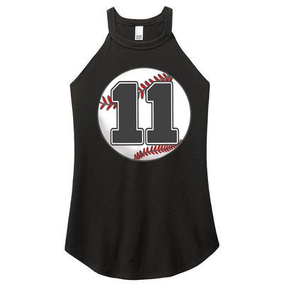 Birthday Boy 11 Baseball 11th Birthday Baseball Player Women’s Perfect Tri Rocker Tank