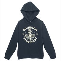 Bourbon Bluesfest 1972: Vintage Pinup Girl Playing Guitar Urban Pullover Hoodie