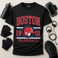 Boston Baseball 1901 Team Supporter Cooling Performance Crew T-Shirt