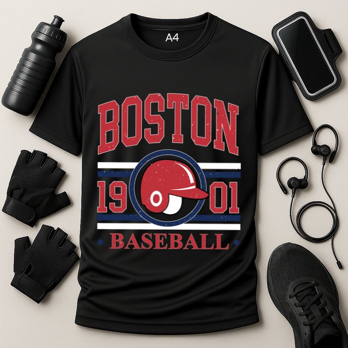 Boston Baseball 1901 Team Supporter Cooling Performance Crew T-Shirt