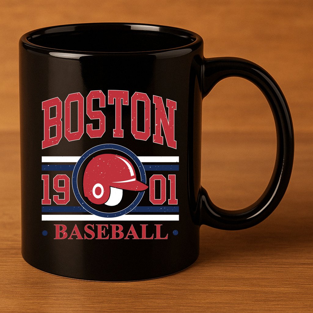 Boston Baseball 1901 Team Supporter 11oz C Handle Ceramic Mug
