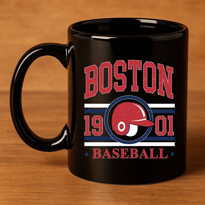 Boston Baseball 1901 Team Supporter 11oz C Handle Ceramic Mug
